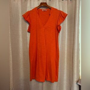 Boutique brand cotton casual bright breezy  orange dress Women’s size XS